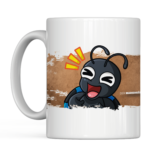 "Lachen" Brown Edition Tasse | Der_Marienkäfer_Live