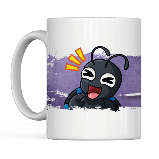 "Lachen" Purple Edition Tasse | Der_Marienkäfer_Live